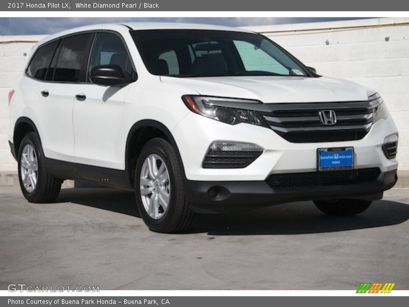 White Diamond Pearl / Black 2017 Honda Pilot LX