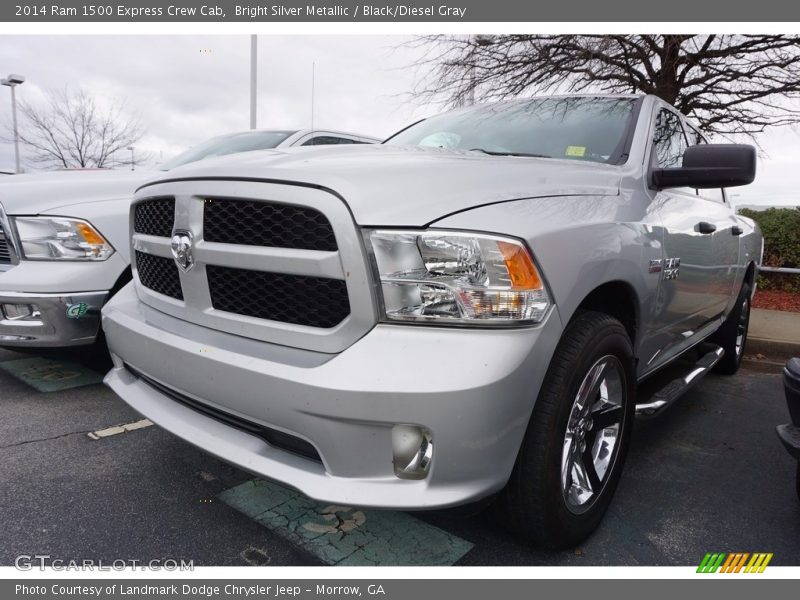 Bright Silver Metallic / Black/Diesel Gray 2014 Ram 1500 Express Crew Cab