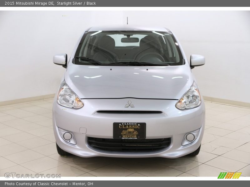 Starlight Silver / Black 2015 Mitsubishi Mirage DE