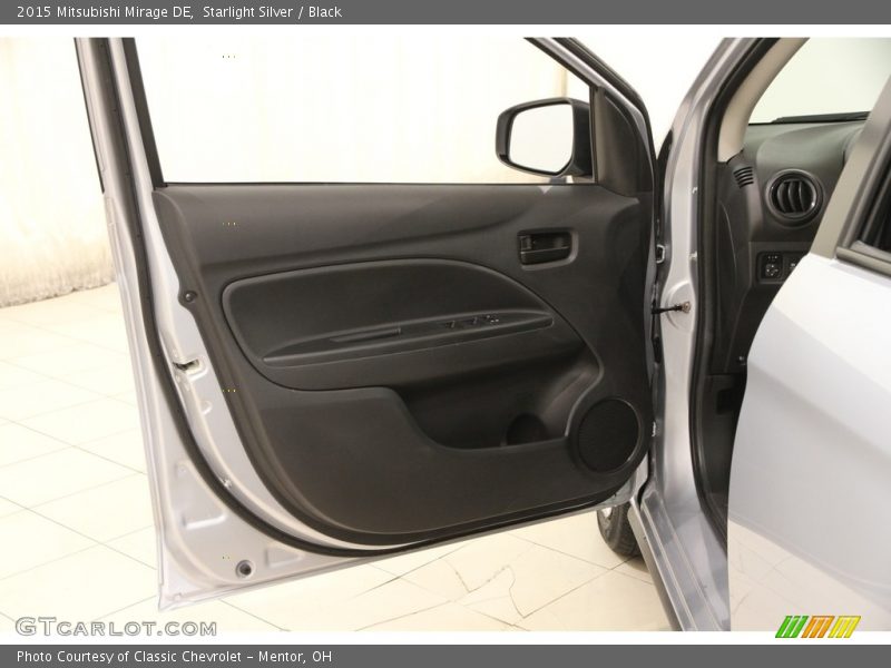 Starlight Silver / Black 2015 Mitsubishi Mirage DE