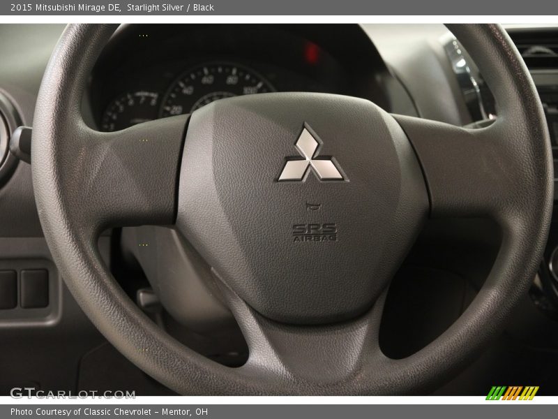 Starlight Silver / Black 2015 Mitsubishi Mirage DE