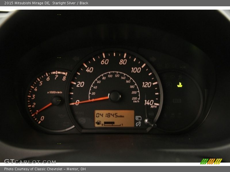 Starlight Silver / Black 2015 Mitsubishi Mirage DE