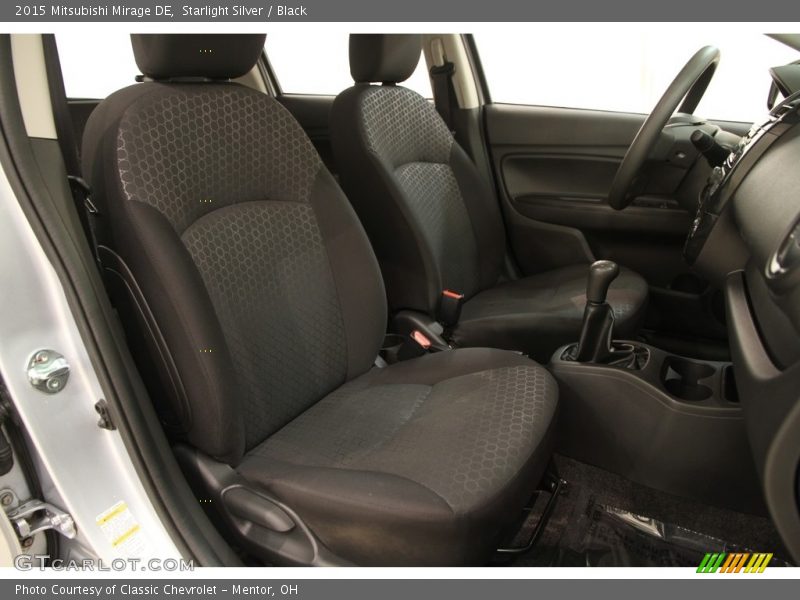 Starlight Silver / Black 2015 Mitsubishi Mirage DE