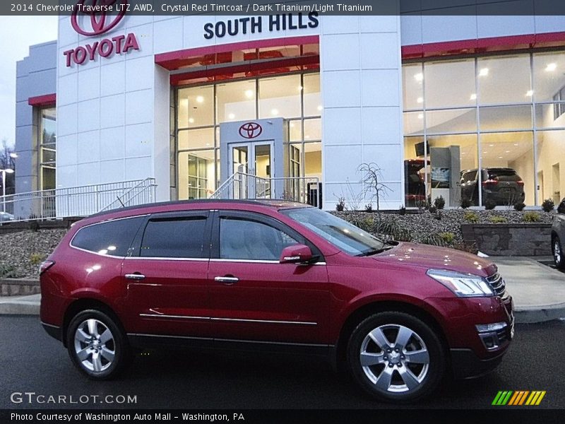 Crystal Red Tintcoat / Dark Titanium/Light Titanium 2014 Chevrolet Traverse LTZ AWD
