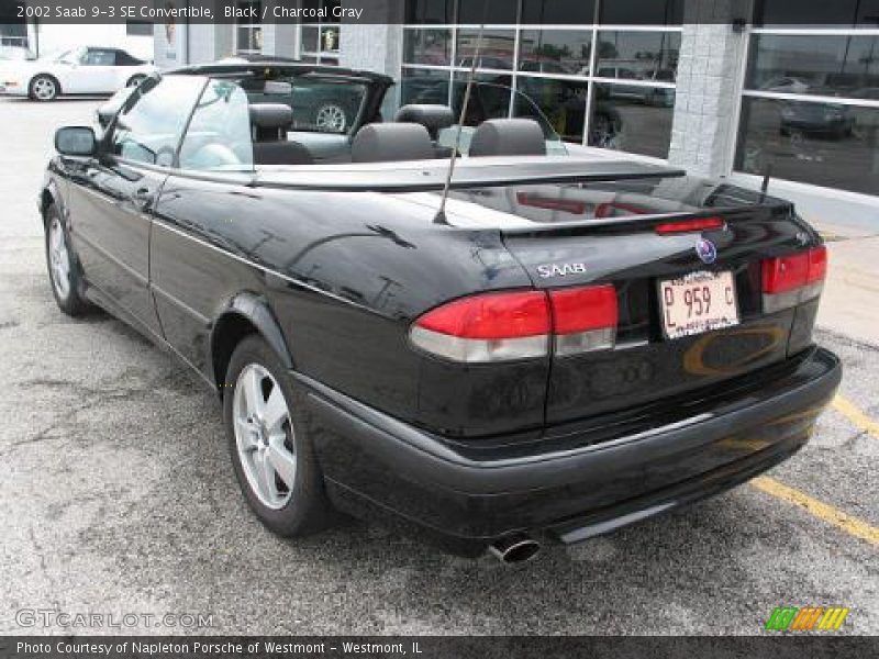 Black / Charcoal Gray 2002 Saab 9-3 SE Convertible