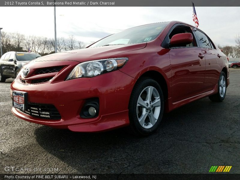 Barcelona Red Metallic / Dark Charcoal 2012 Toyota Corolla S