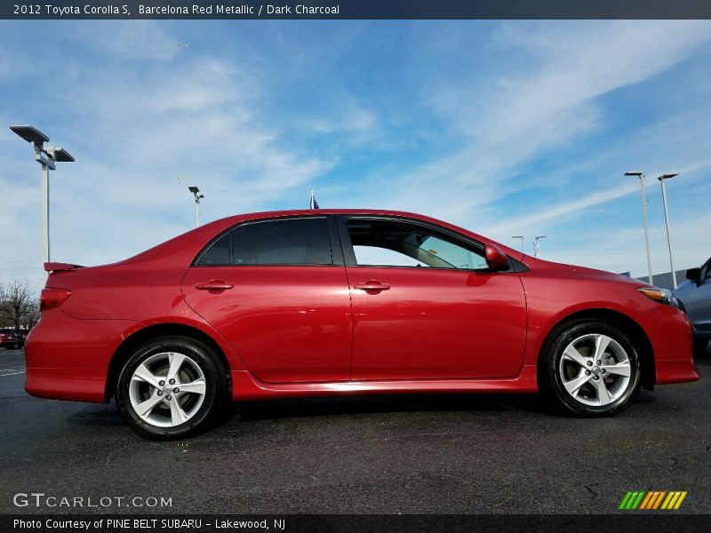 Barcelona Red Metallic / Dark Charcoal 2012 Toyota Corolla S
