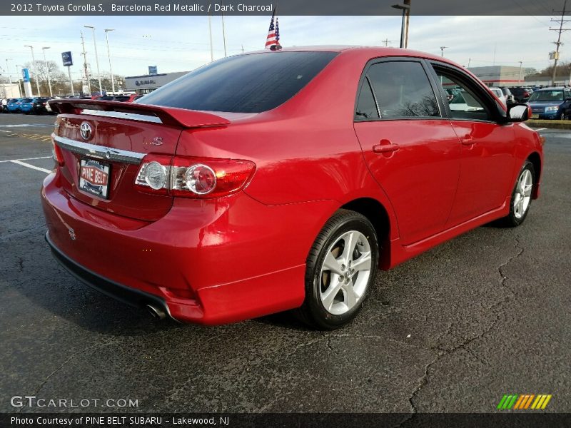 Barcelona Red Metallic / Dark Charcoal 2012 Toyota Corolla S