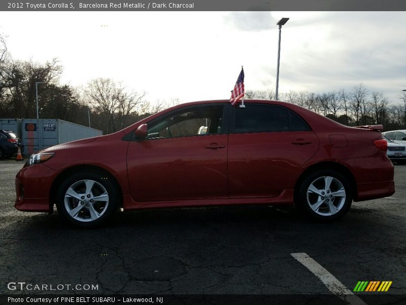 Barcelona Red Metallic / Dark Charcoal 2012 Toyota Corolla S