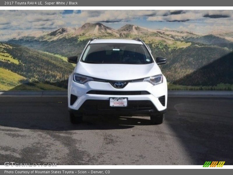 Super White / Black 2017 Toyota RAV4 LE