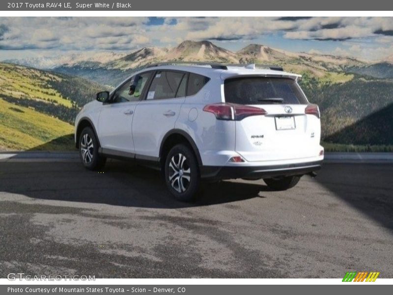 Super White / Black 2017 Toyota RAV4 LE