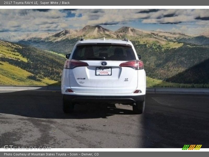 Super White / Black 2017 Toyota RAV4 LE