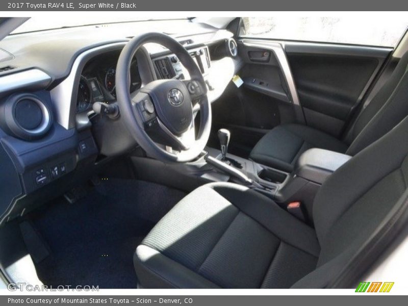 Super White / Black 2017 Toyota RAV4 LE