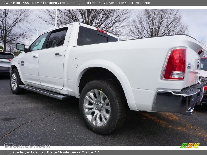 Bright White / Canyon Brown/Light Frost Beige 2017 Ram 1500 Laramie Longhorn Crew Cab 4x4