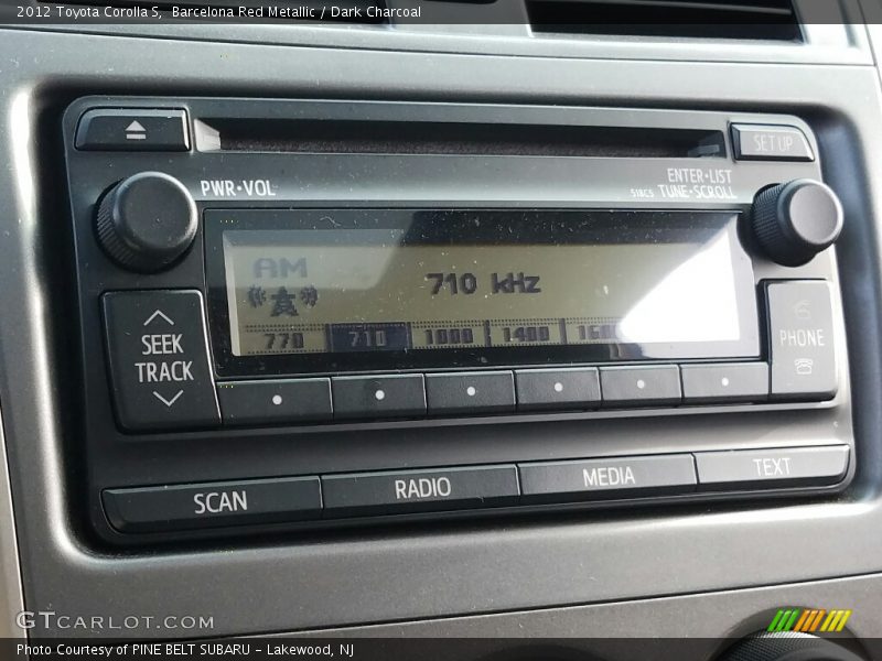 Barcelona Red Metallic / Dark Charcoal 2012 Toyota Corolla S