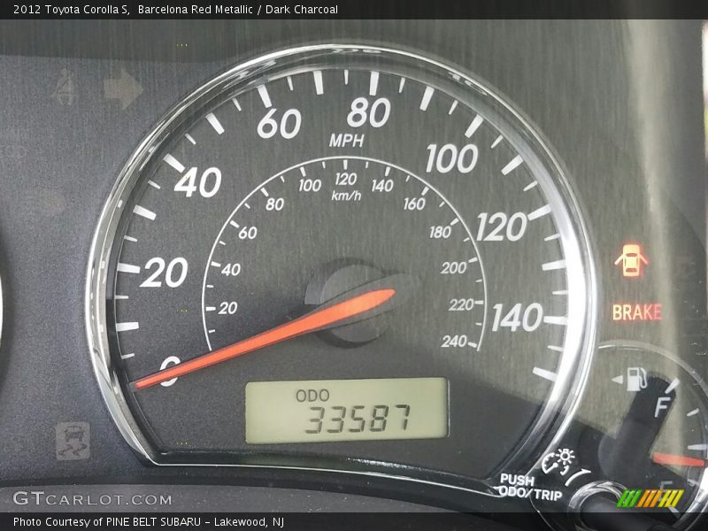 Barcelona Red Metallic / Dark Charcoal 2012 Toyota Corolla S