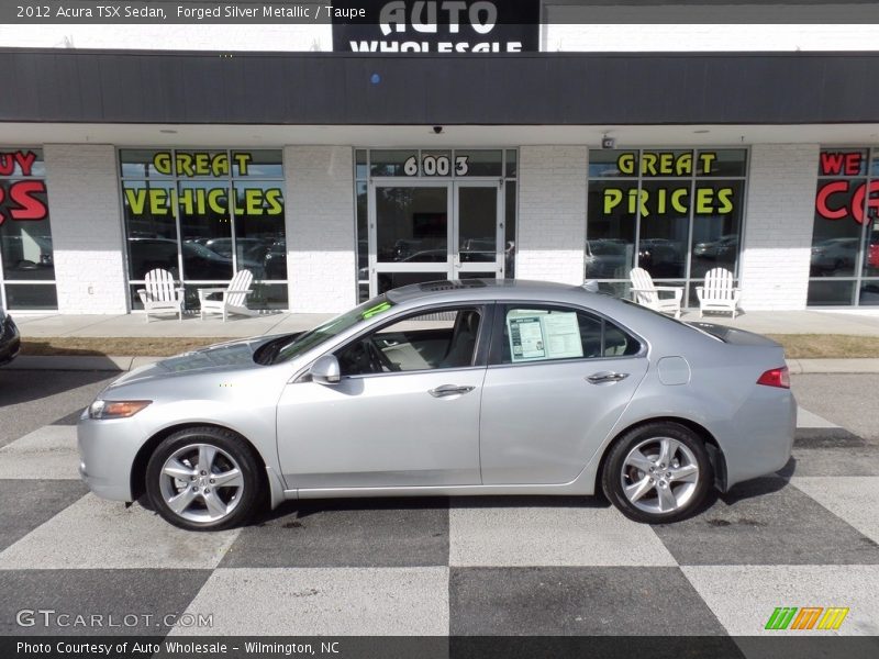 Forged Silver Metallic / Taupe 2012 Acura TSX Sedan
