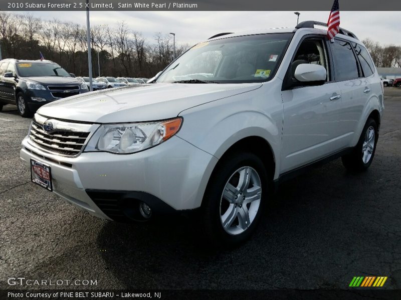 Satin White Pearl / Platinum 2010 Subaru Forester 2.5 X Limited