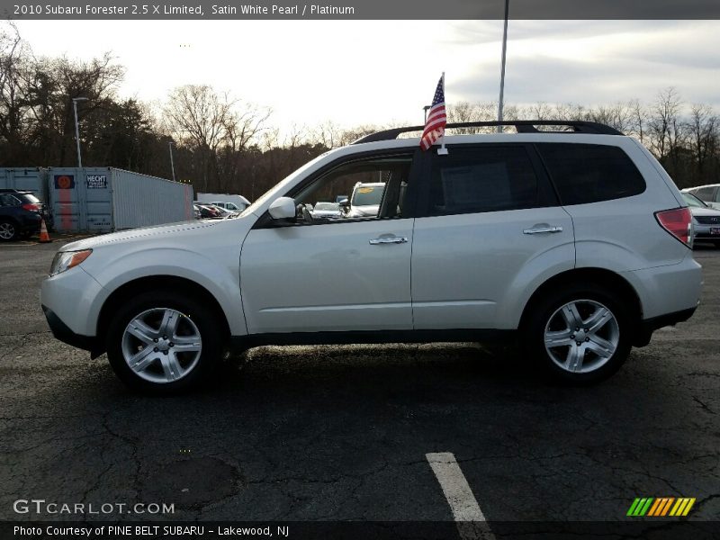 Satin White Pearl / Platinum 2010 Subaru Forester 2.5 X Limited