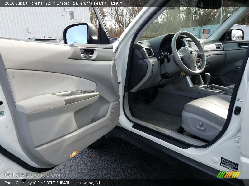 Satin White Pearl / Platinum 2010 Subaru Forester 2.5 X Limited