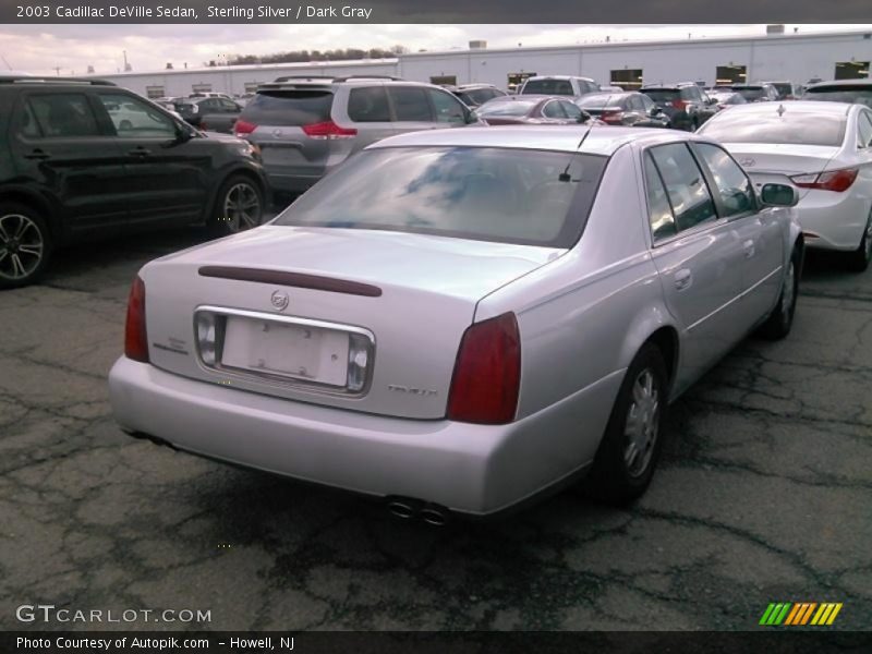 Sterling Silver / Dark Gray 2003 Cadillac DeVille Sedan
