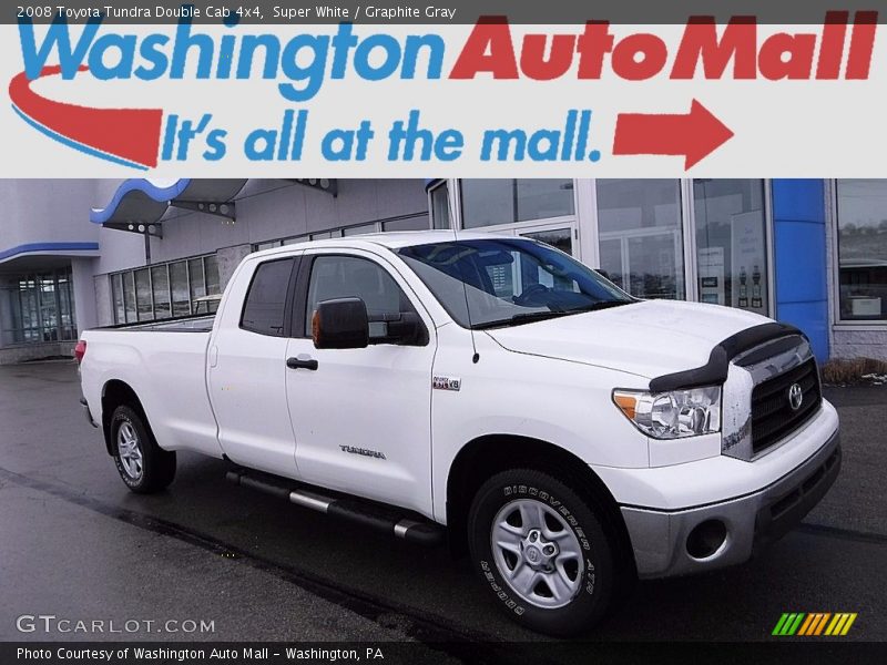 Super White / Graphite Gray 2008 Toyota Tundra Double Cab 4x4