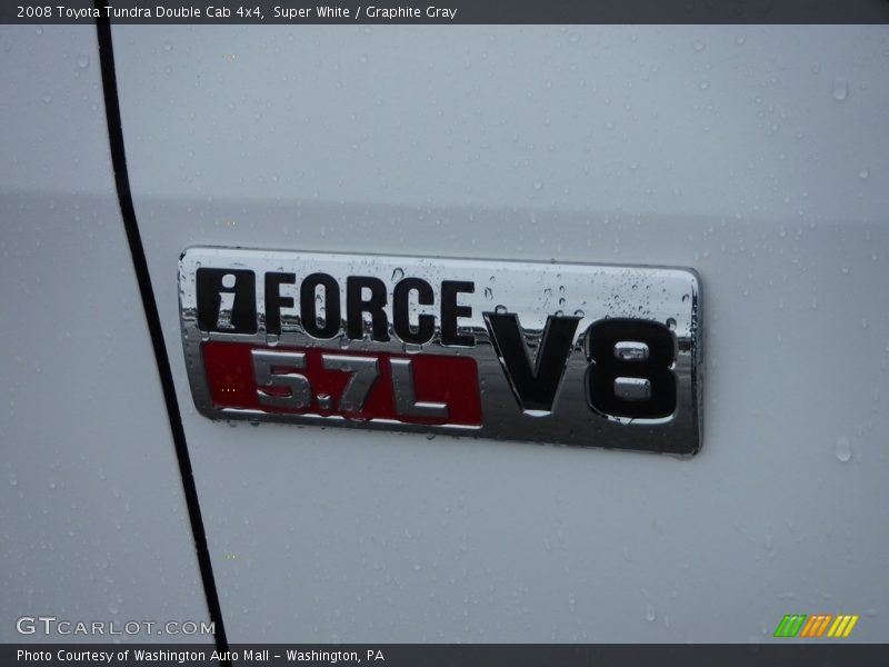 Super White / Graphite Gray 2008 Toyota Tundra Double Cab 4x4