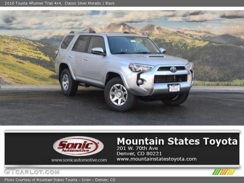 Classic Silver Metallic / Black 2016 Toyota 4Runner Trail 4x4