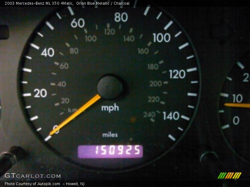 Orion Blue Metallic / Charcoal 2003 Mercedes-Benz ML 350 4Matic