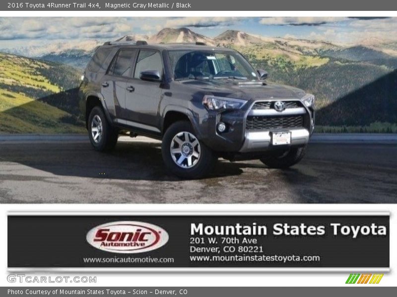 Magnetic Gray Metallic / Black 2016 Toyota 4Runner Trail 4x4