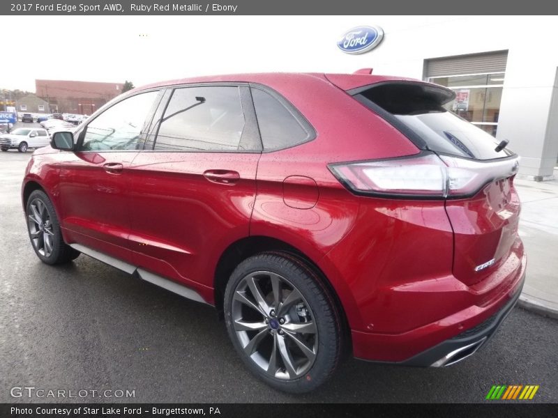 Ruby Red Metallic / Ebony 2017 Ford Edge Sport AWD