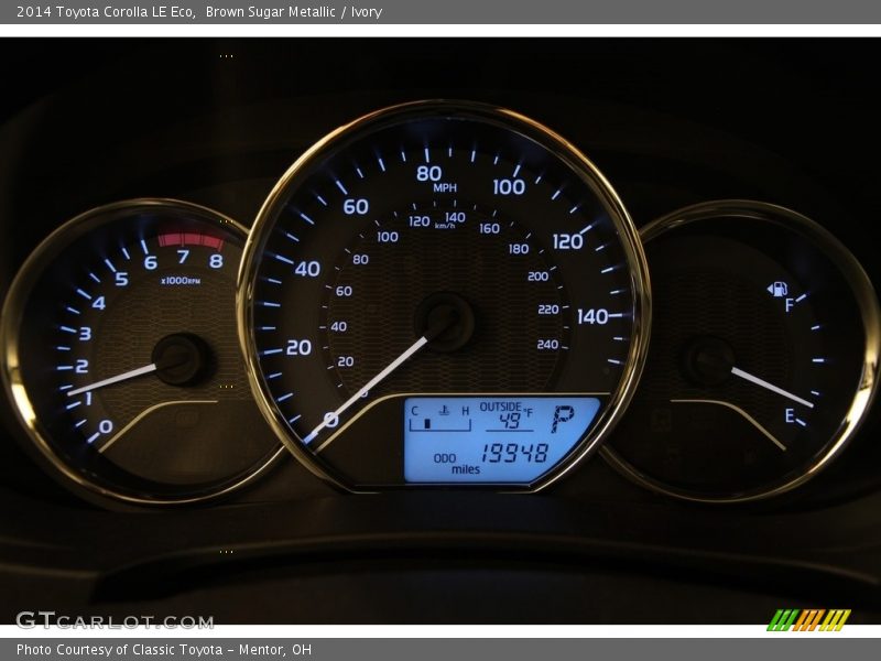 Brown Sugar Metallic / Ivory 2014 Toyota Corolla LE Eco