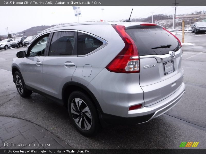 Alabaster Silver Metallic / Gray 2015 Honda CR-V Touring AWD