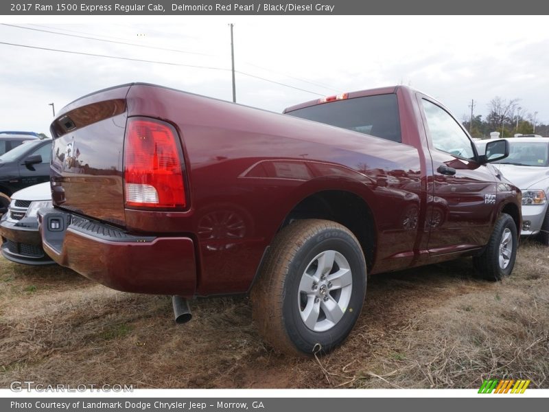 Delmonico Red Pearl / Black/Diesel Gray 2017 Ram 1500 Express Regular Cab