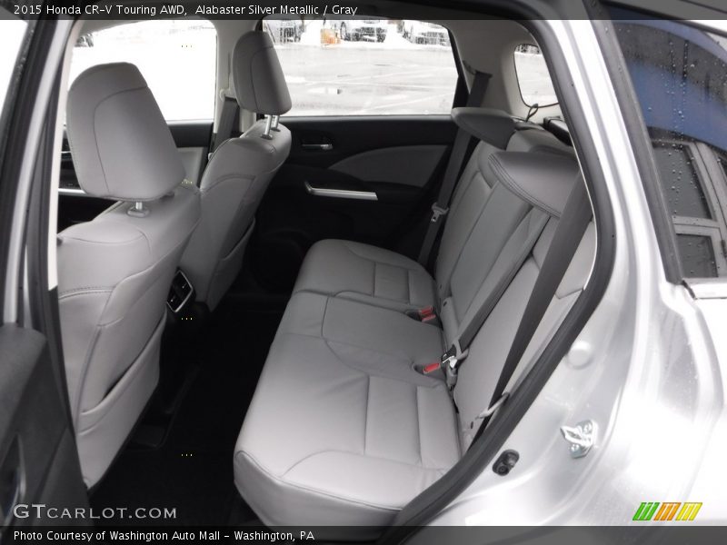 Alabaster Silver Metallic / Gray 2015 Honda CR-V Touring AWD