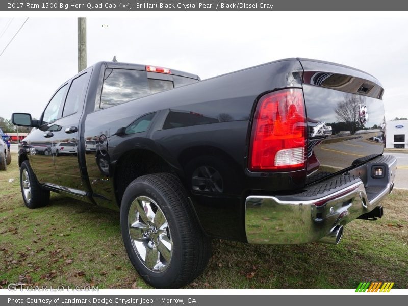 Brilliant Black Crystal Pearl / Black/Diesel Gray 2017 Ram 1500 Big Horn Quad Cab 4x4