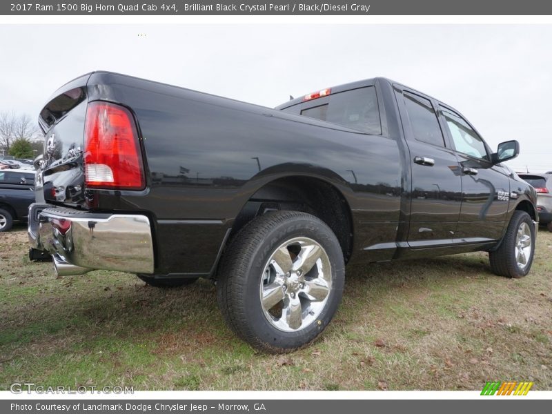 Brilliant Black Crystal Pearl / Black/Diesel Gray 2017 Ram 1500 Big Horn Quad Cab 4x4