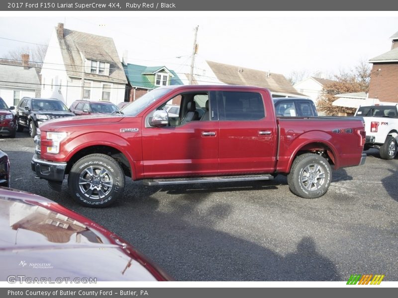 Ruby Red / Black 2017 Ford F150 Lariat SuperCrew 4X4