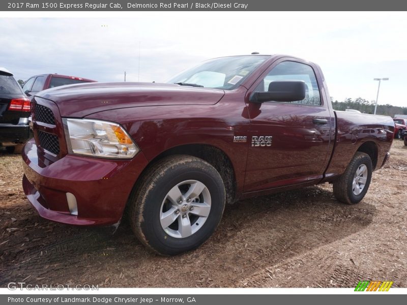 Delmonico Red Pearl / Black/Diesel Gray 2017 Ram 1500 Express Regular Cab