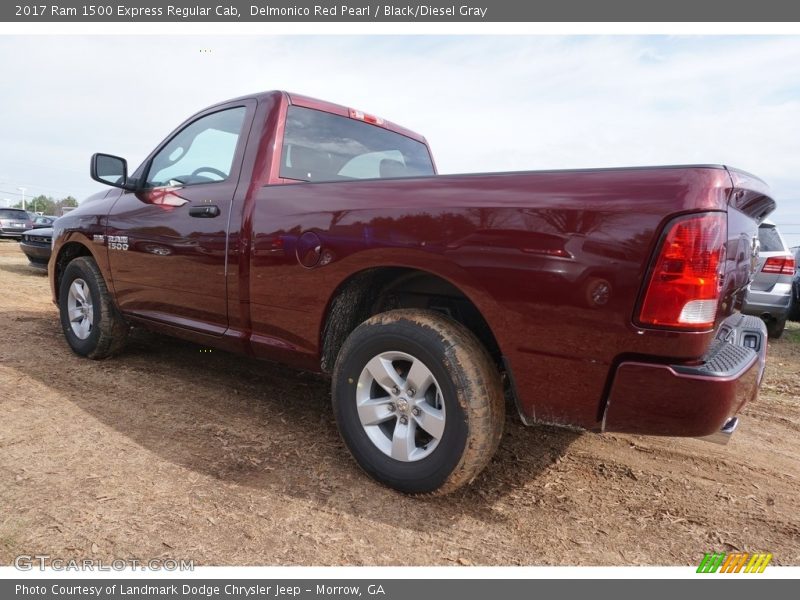 Delmonico Red Pearl / Black/Diesel Gray 2017 Ram 1500 Express Regular Cab