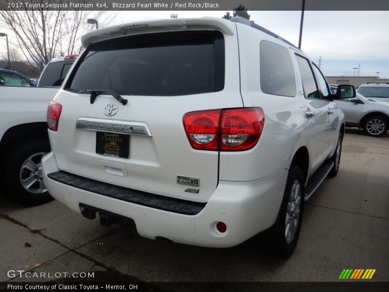 Blizzard Pearl White / Red Rock/Black 2017 Toyota Sequoia Platinum 4x4