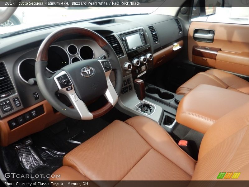  2017 Sequoia Platinum 4x4 Red Rock/Black Interior