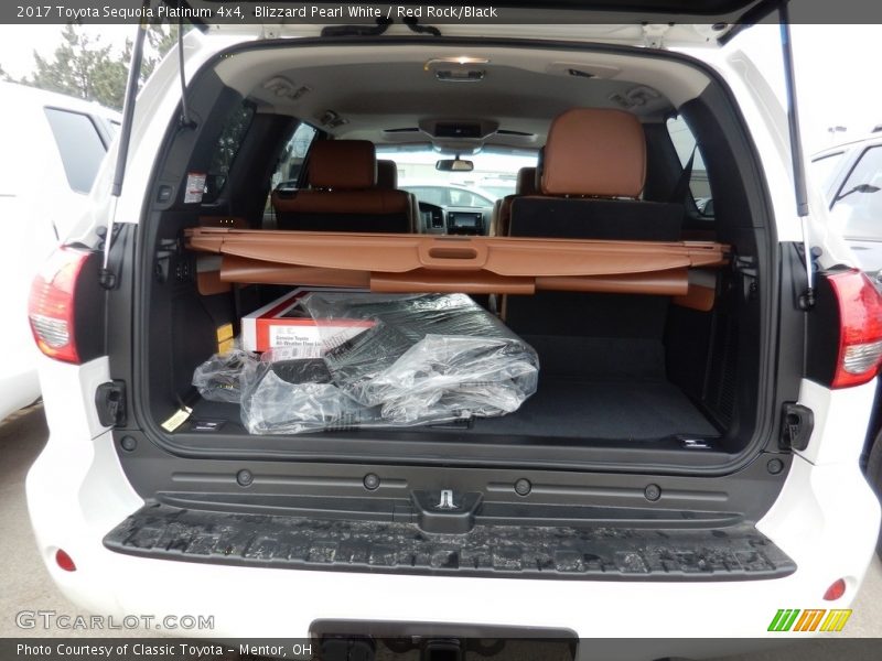 Blizzard Pearl White / Red Rock/Black 2017 Toyota Sequoia Platinum 4x4
