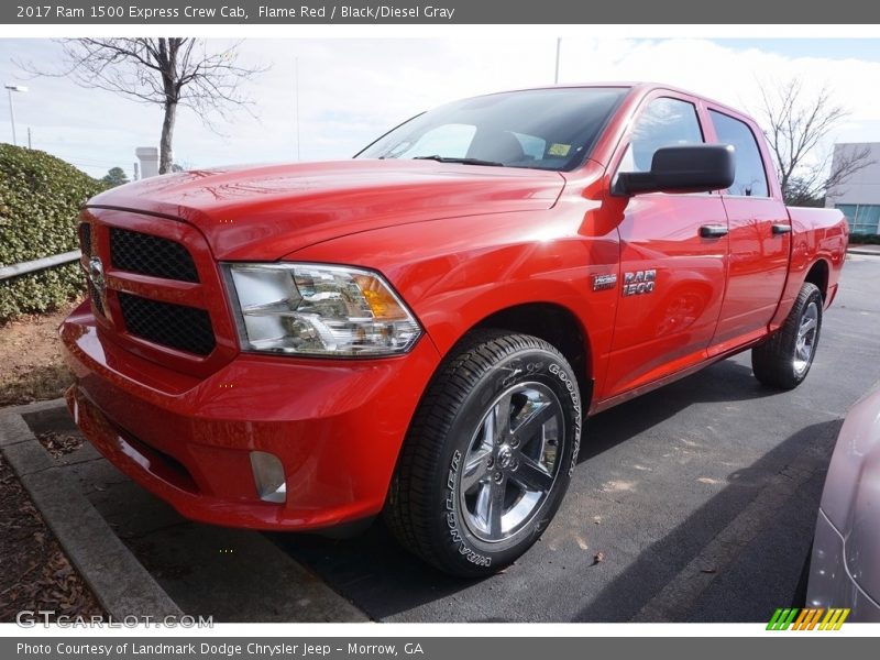 Flame Red / Black/Diesel Gray 2017 Ram 1500 Express Crew Cab