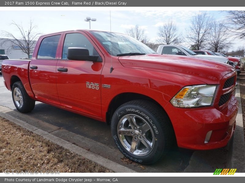Flame Red / Black/Diesel Gray 2017 Ram 1500 Express Crew Cab