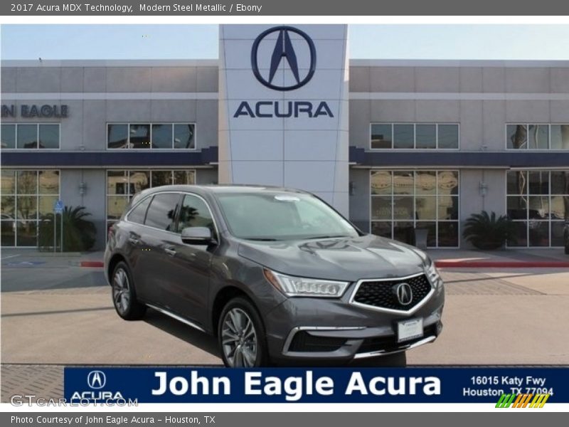 Modern Steel Metallic / Ebony 2017 Acura MDX Technology