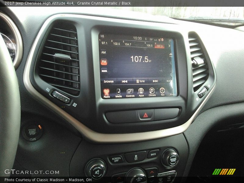 Granite Crystal Metallic / Black 2017 Jeep Cherokee High Altitude 4x4