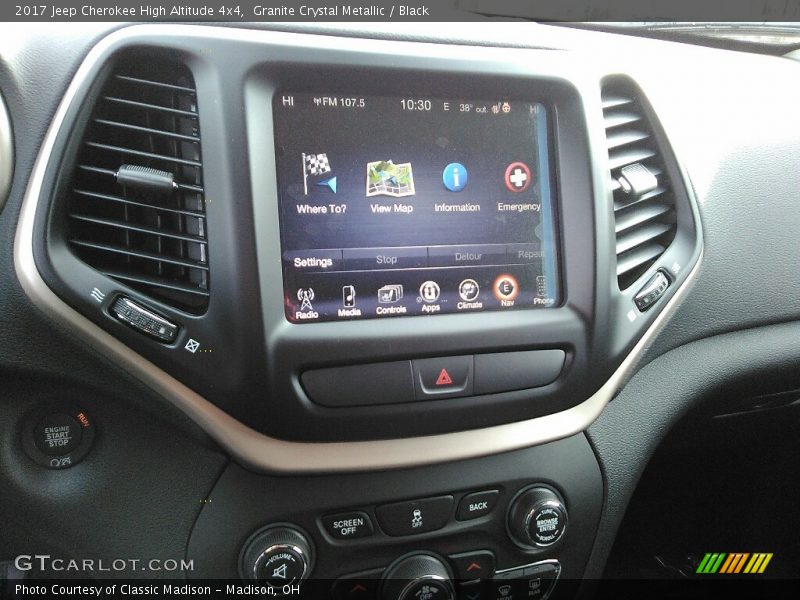 Granite Crystal Metallic / Black 2017 Jeep Cherokee High Altitude 4x4