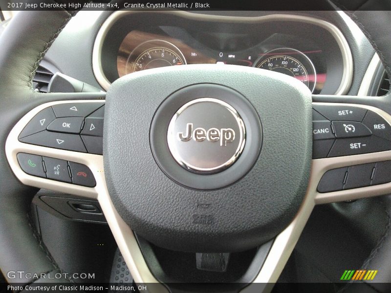 Granite Crystal Metallic / Black 2017 Jeep Cherokee High Altitude 4x4