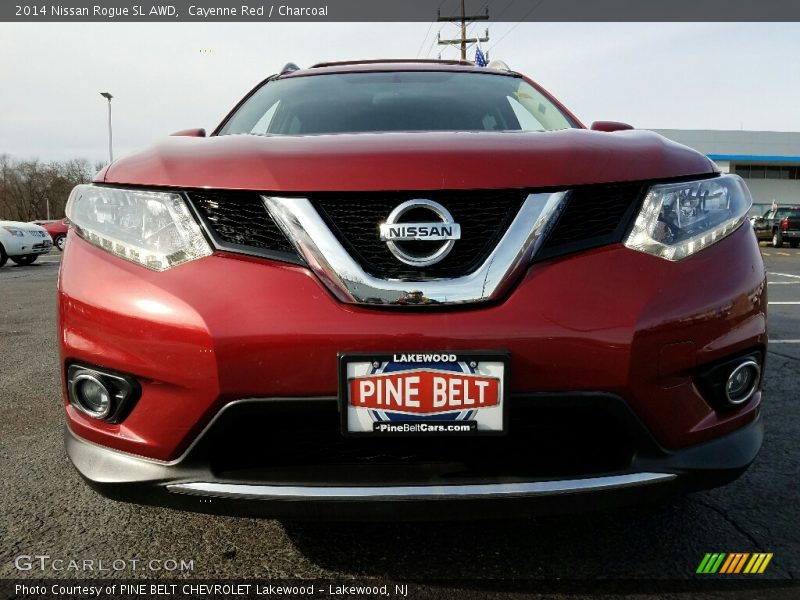 Cayenne Red / Charcoal 2014 Nissan Rogue SL AWD